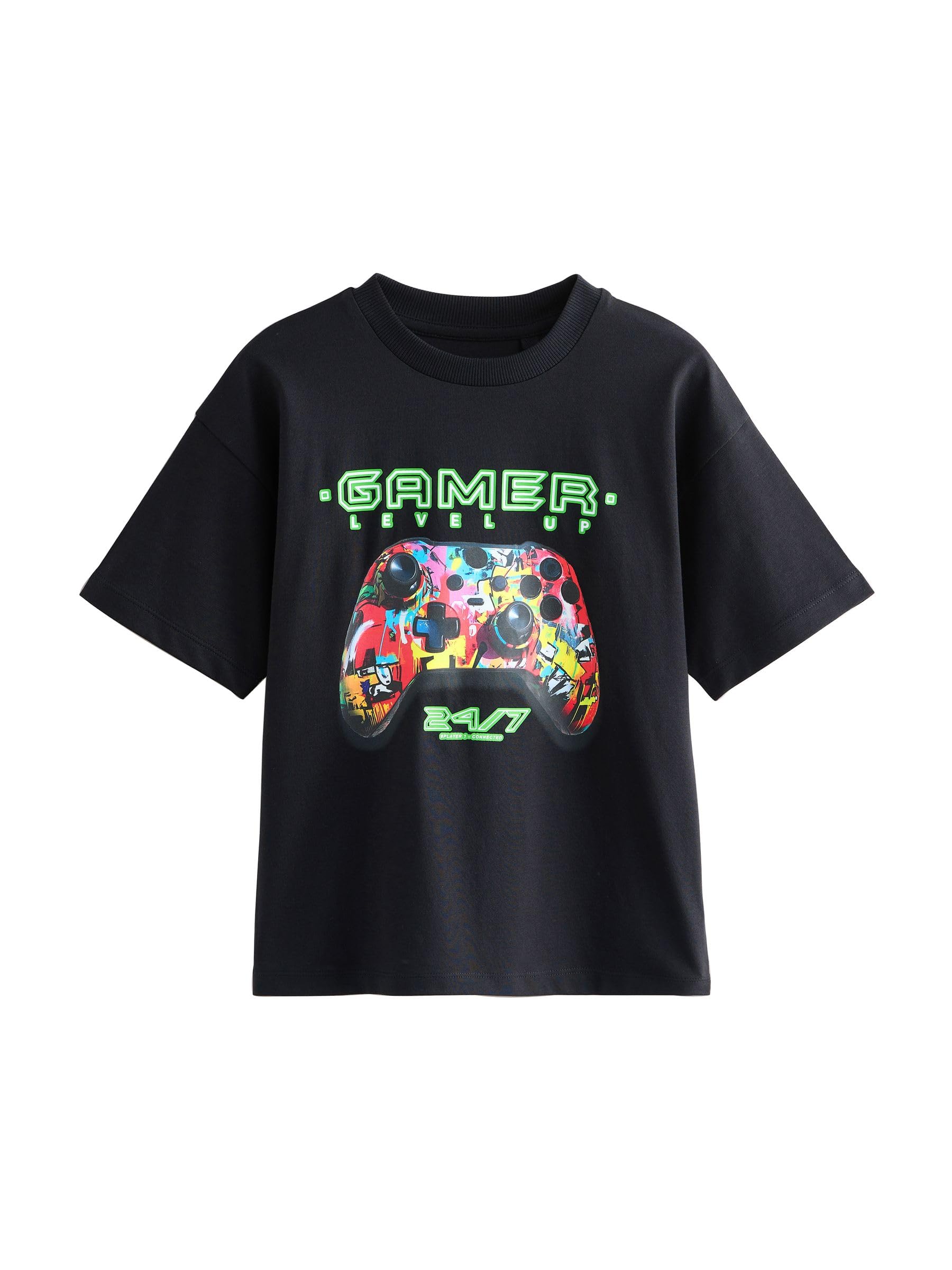 NEXT Ragazzo Confezione da 3 t-Shirt comode a Maniche Corte con Stampa