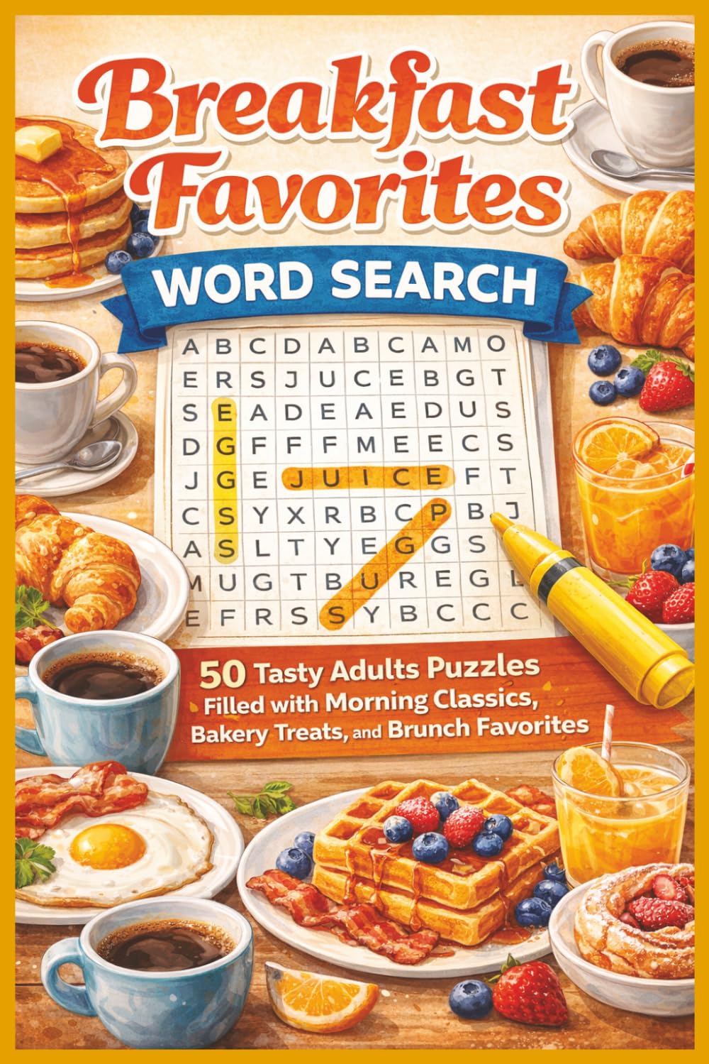 Breakfast Favorites Word Search: 50 Tasty Adults Puzzles Filled with Morning Classics, Bakery Treats, and Brunch Favorites (Word search books collection)