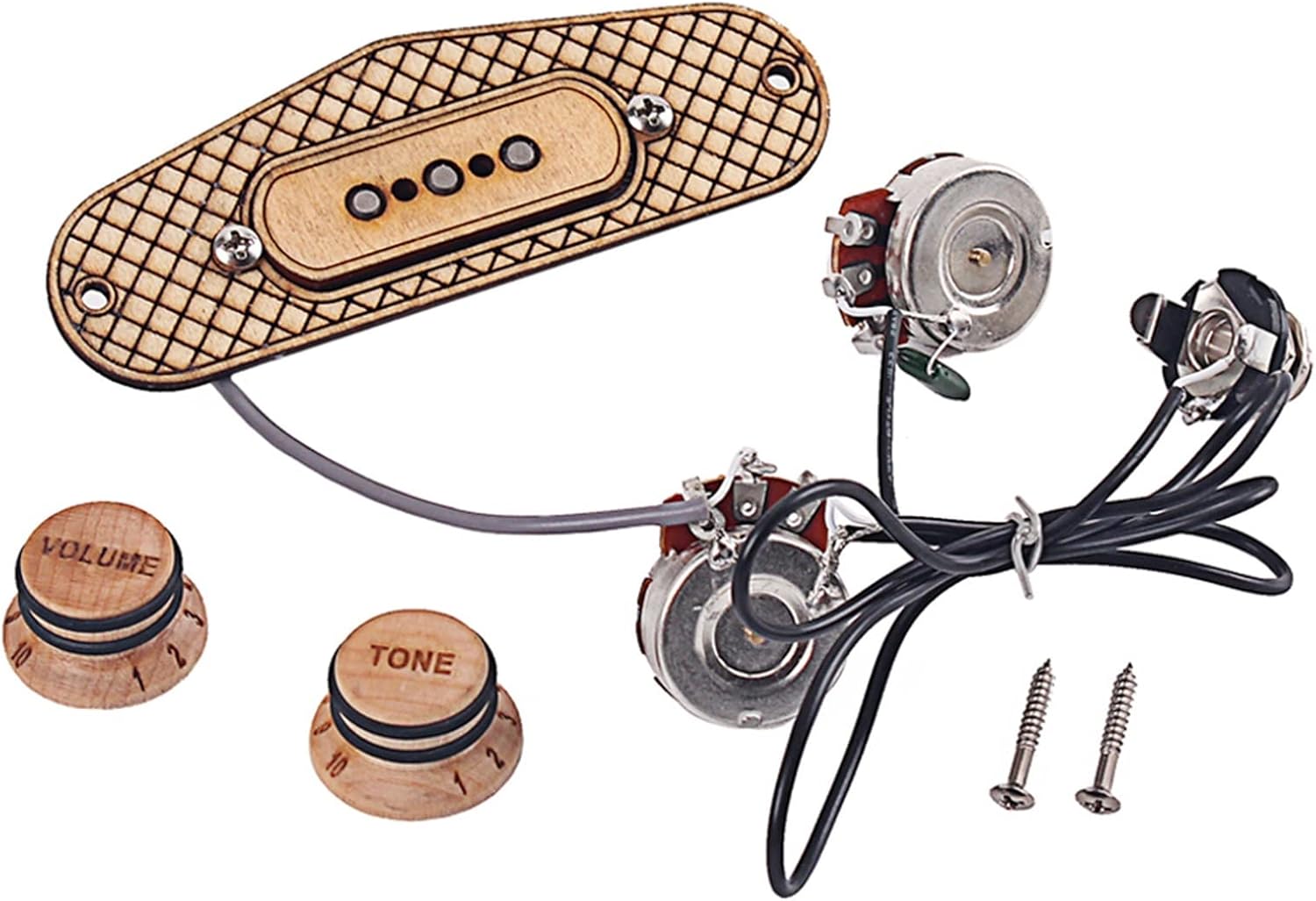 ALFAAL Pickup Wiring Kit Pickup Piezo Sensitive Transducer Pickups Prewired