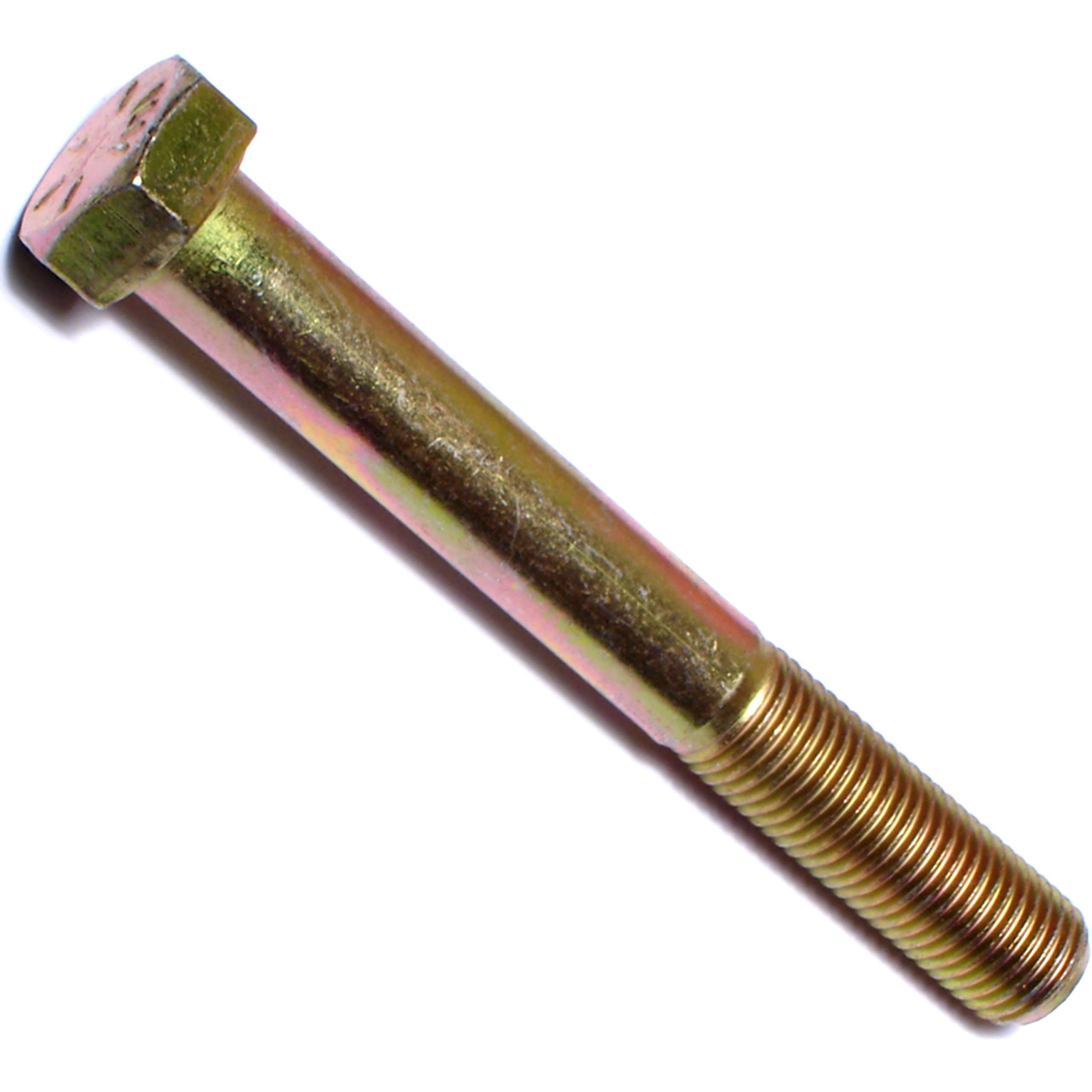 Hard-to-Find Fastener 014973252670 Grade 8 Fine Hex Cap Screws, 3/8-24 x 3, Piece-5 , yellow