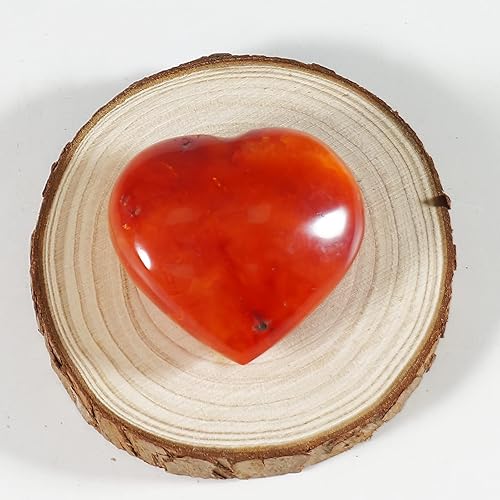 Miniatura 5 de 1 pieza de cristal curativo de 1.7 pulgadas, jaspe rojo natural, ágata roja, ónix, corazón, palmera tallada, piedras pulidas pulidas para el