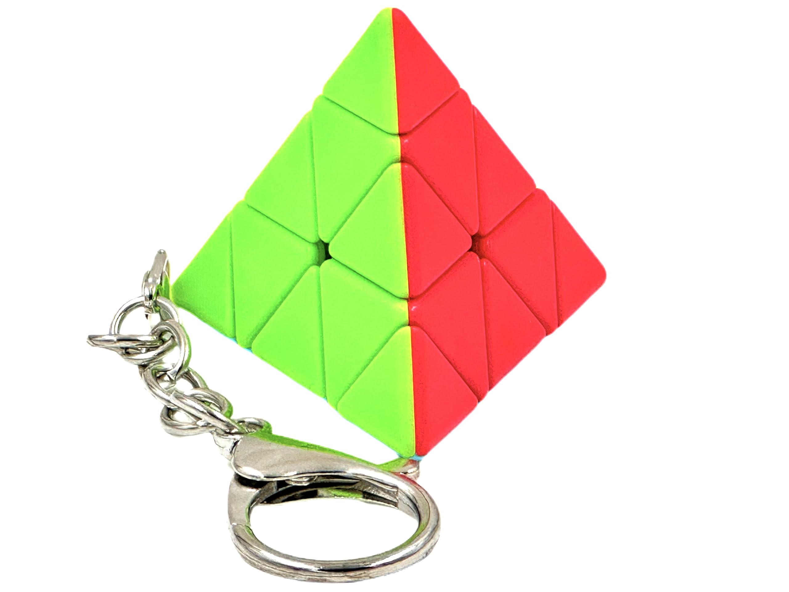 D ETERNAL Pyraminx Pyramid Triangle Keychain Speed cube Puzzle Magic Cube (Pyramid Keychain)