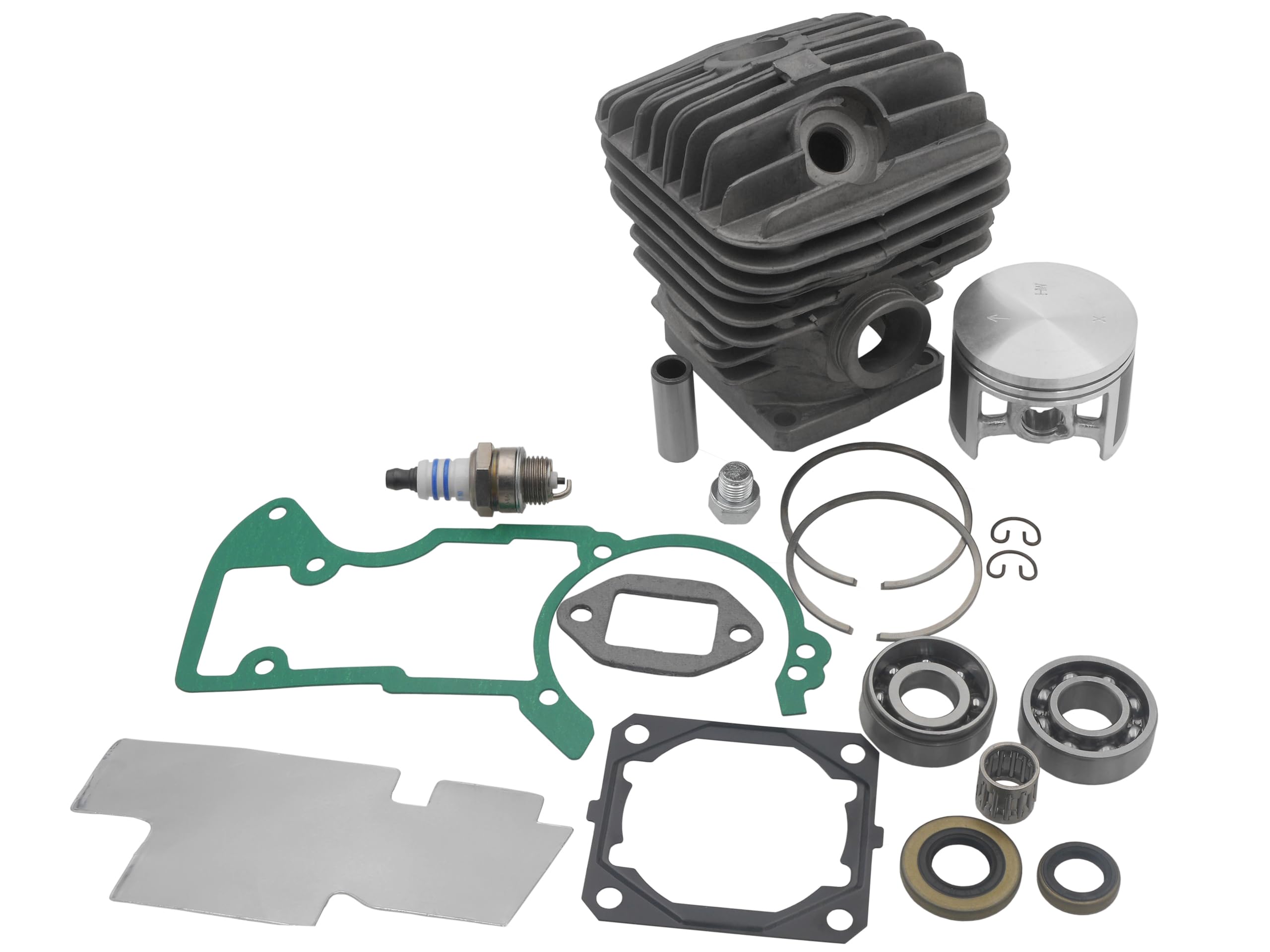Sägenspezi Zylinder Kolben Set passend für Stihl 046 MS460 52mm inkl. Dichtsatz, Zündkerze, Kurbelwellenlager und Kolbenbolzenlager