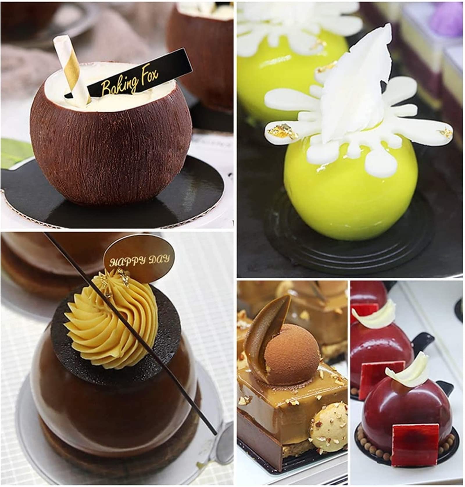 Stampo Silicone Mele 3D - 8 Cavit&agrave; Per Torte, Gelatine, Cioccolatini