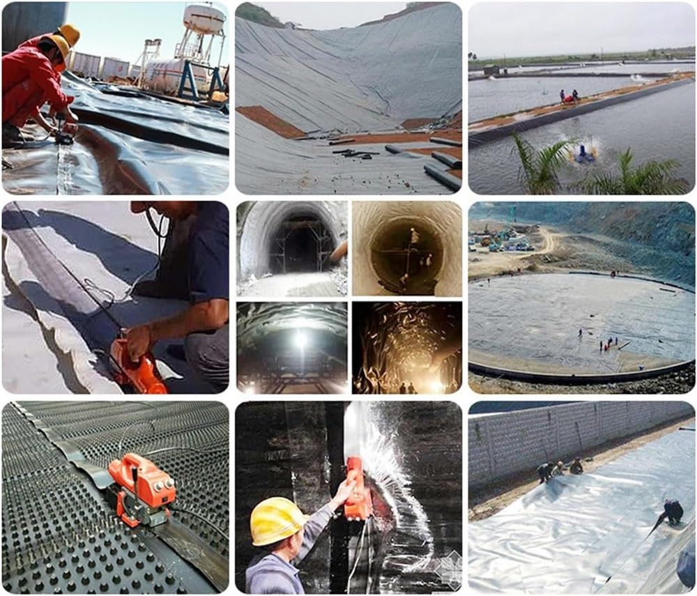 Máquina de Soldadura de geomembrana, Soldador de cuña Caliente de Membrana plástica, Herramienta de Soldadura por superposición de 12 cm para sellar Membrana Gruesa de 1,0 a 3,