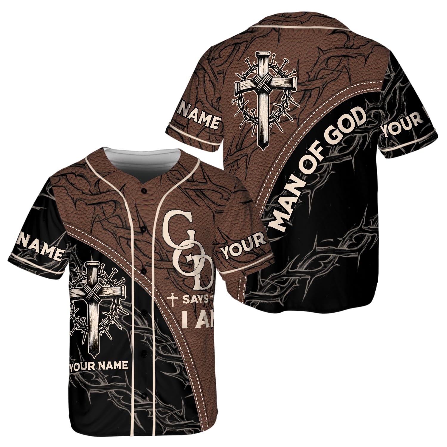 Camelliaa Shop Personalized Name Christian God Says I Am Baseball Jersey Unisex XS-5XL, Christian God Says I Am Baseball Jersey Multi