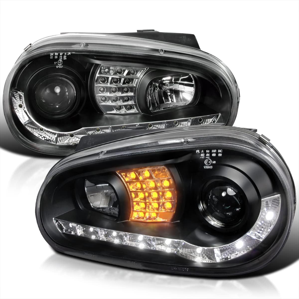 Buy SpecD Tuning Projector Headlights Black Compatible with 19992006