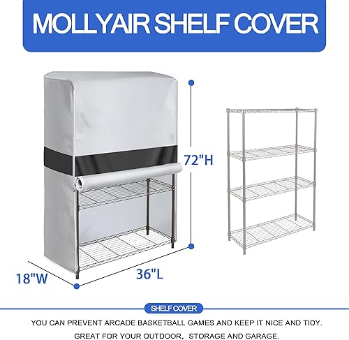 Miniatura 3 de MOLLYAIR Cubiertas de estante de alambre, 600D resistente al agua, a prueba de polvo, cubiertas de estante adecuadas para múltiples escenarios como