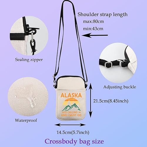 Miniatura 8 de XYANFA Alaska is Calling And I Must Go Alaska Cruise Bolsa de maquillaje Alaska Travel Souvenirs Gift Matching Cruise Gift Alaskan Vacation Zipper