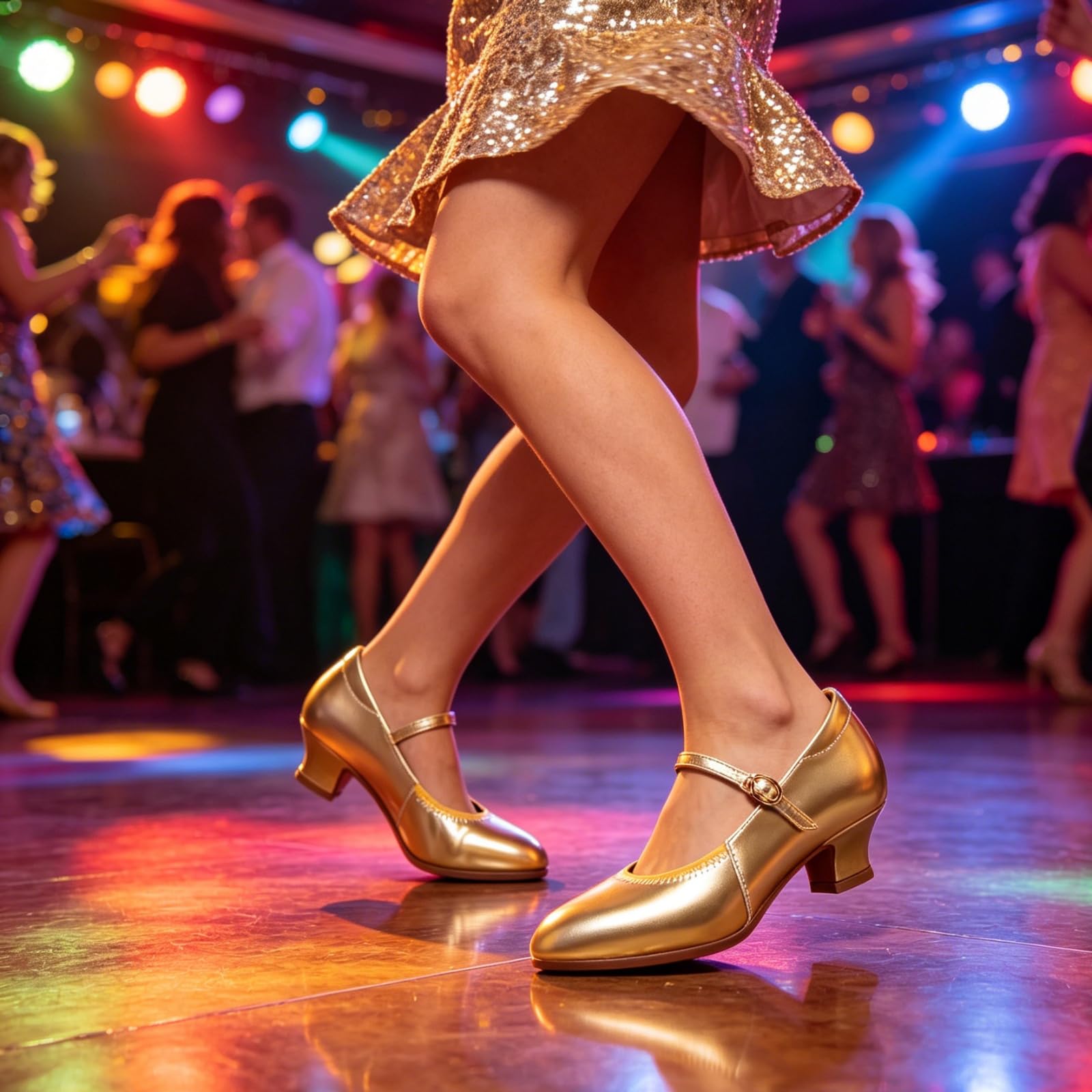 Zapatos Baile Salón Mujer Zapatos Latinos De Salsa De Charol con Punta Afilada Y Tacón con Correa Al Tobillo para Bodas Y Eventos Nocturnos
