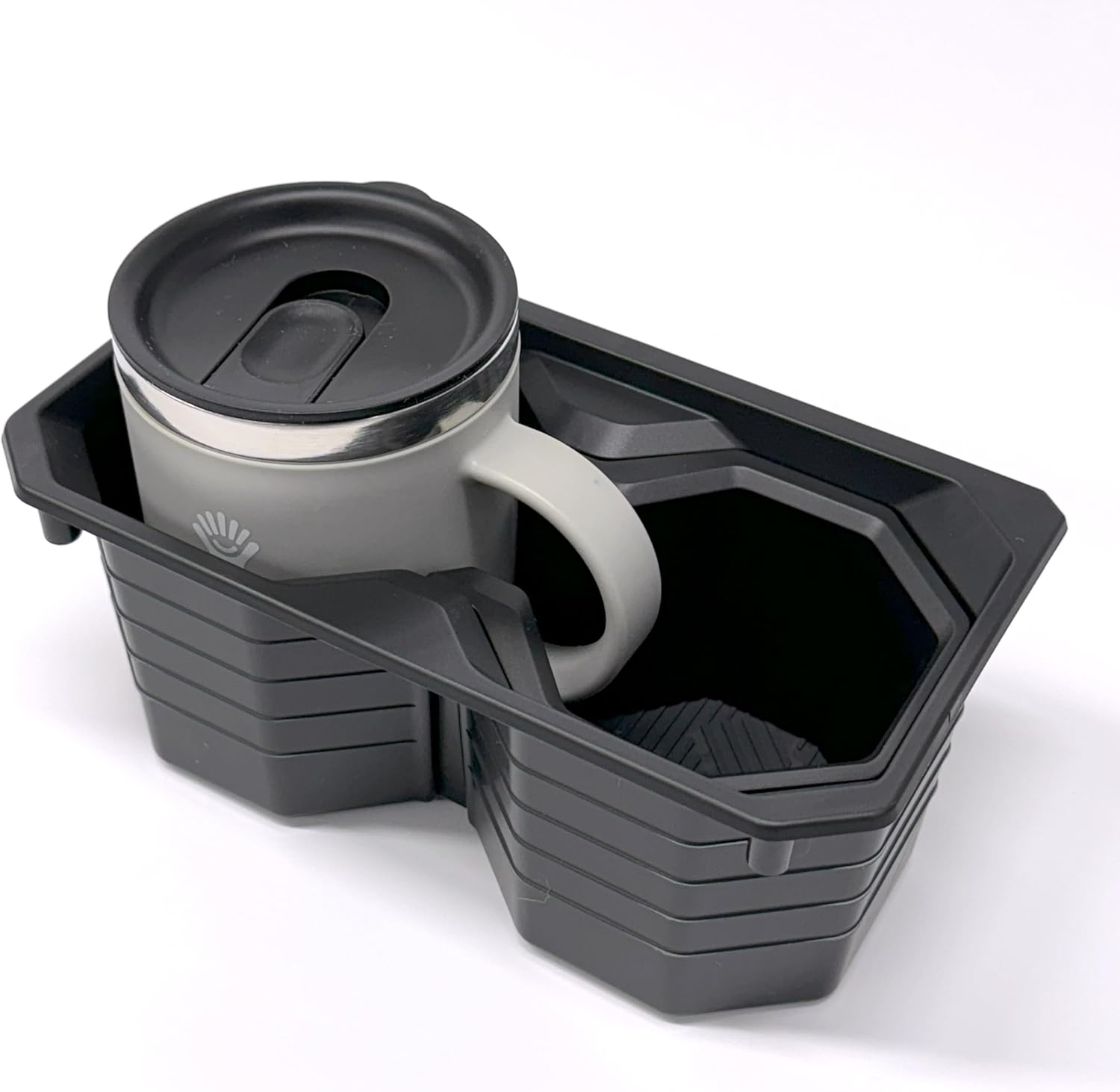 Oversized Cup Holder for Toyota Tacoma (2024+ Automatic) | Molded Cup Holder Replacement for Tacoma - Black | for Bottle Diameter up to 3.65” | Made in USA