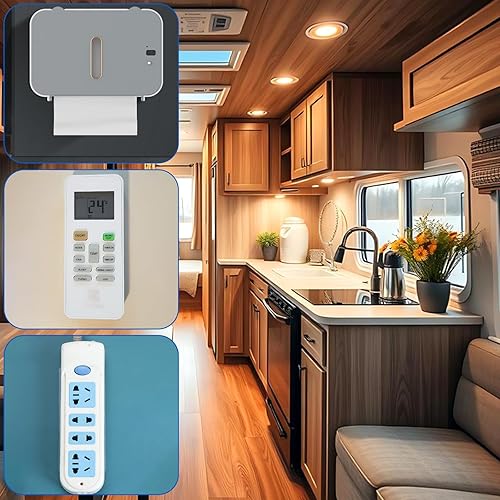 Miniatura 6 de Ganchos adhesivos de pared de doble cara, 20 pares de ganchos autoadhesivos transparentes para montaje en pared, sin taladro, adecuados para colgar