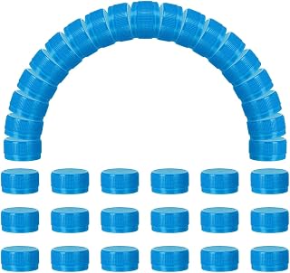 uxcell 100pcs Plastic Bottle Caps, 1.2 inch Bottle Screw Lid Top Water Bottles Top Cap for DIY Development Imagination Intelligence Craft Scrapbook Creative Gifts, Sky Blue