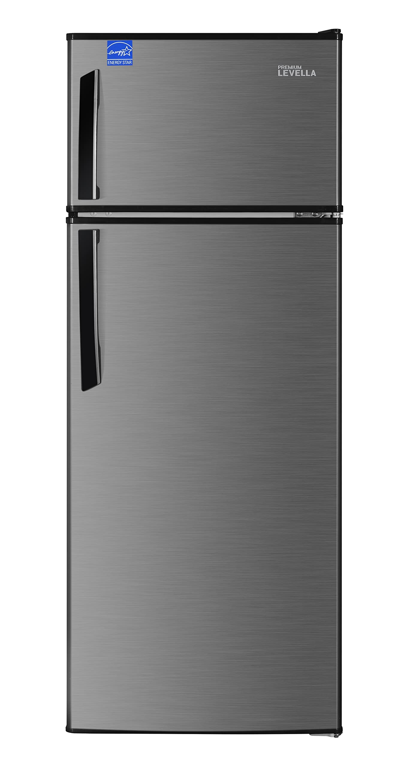 Premium Levella - 7.3 CuFt Top Freezer Refrigerator with Three Door Balconies - Stainless Steel — FIN-0000697 | Fridge.com