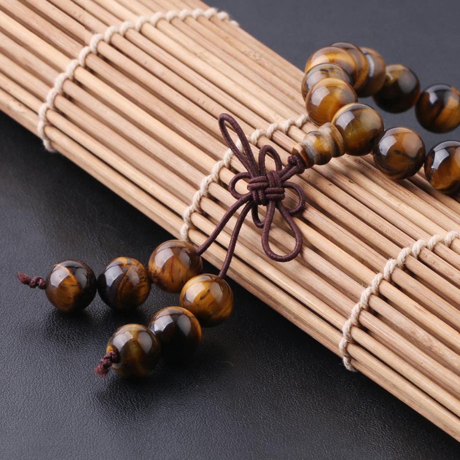 Pulsera De Ojo De Tigre Natural De 6mm, Pulseras Multicapa De Oración De Rosario Mala, Joyería De Reiki para Meditación Curativa para Hombres Y Mujeres