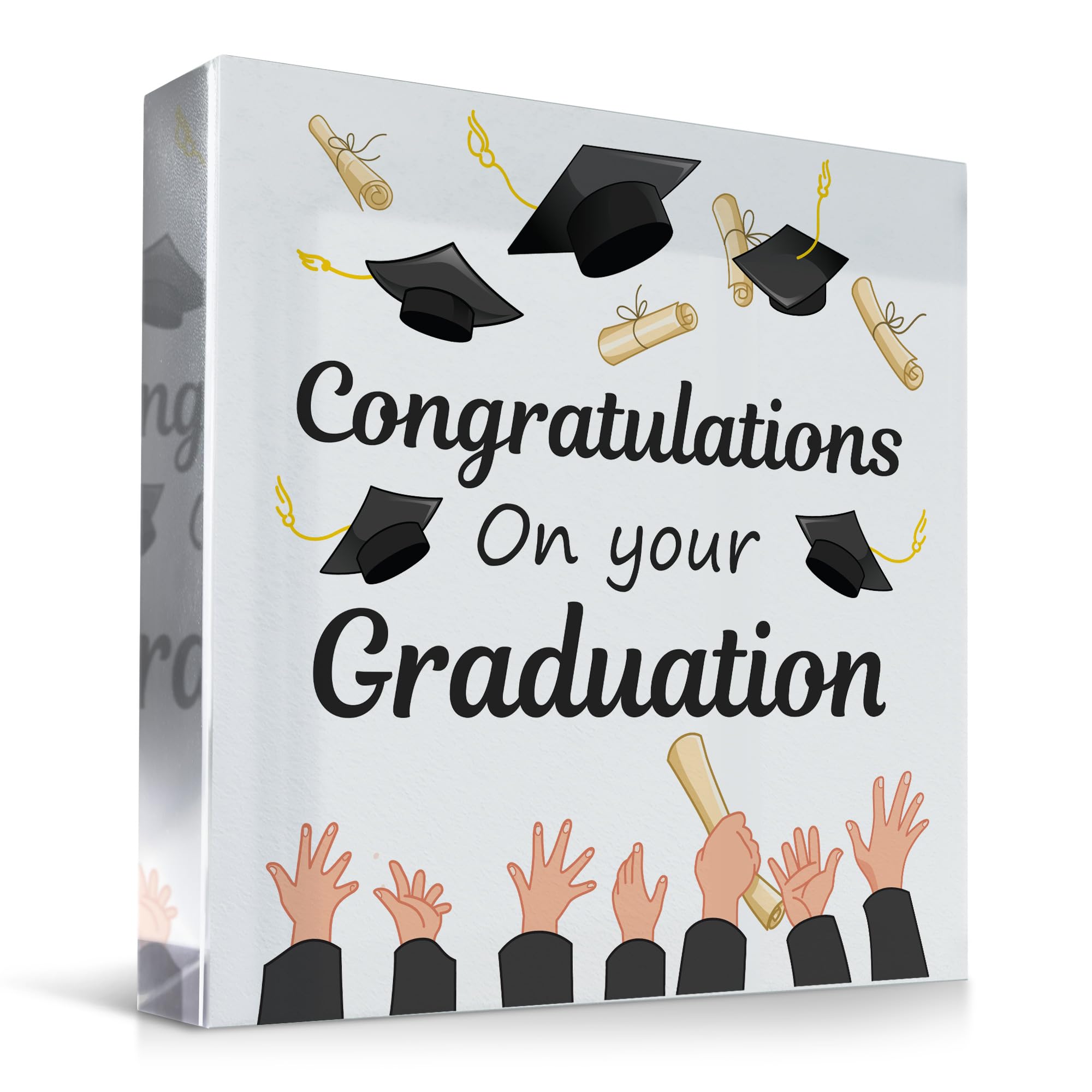 Red Ocean Graduation Gifts For Him Her Acrylic Freestanding Plaque Daughter Son Gift Congratulations On Your Graduation Gift Graduation Present Novelty Graduation Gifts Keepsake