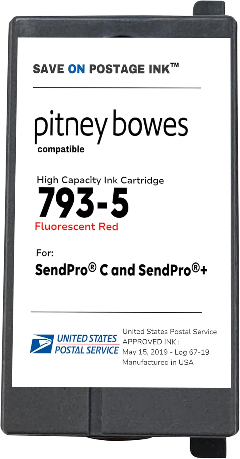 Save On Postage Ink Compatible with PB 793-5 Postage Meter Ink for SendPro C SendPro+ DM Series Mailing System and DM100, DM100i, DM125i, DM150i, DM175i, DM200L DM225 P700 Postage Meters (35 ML)