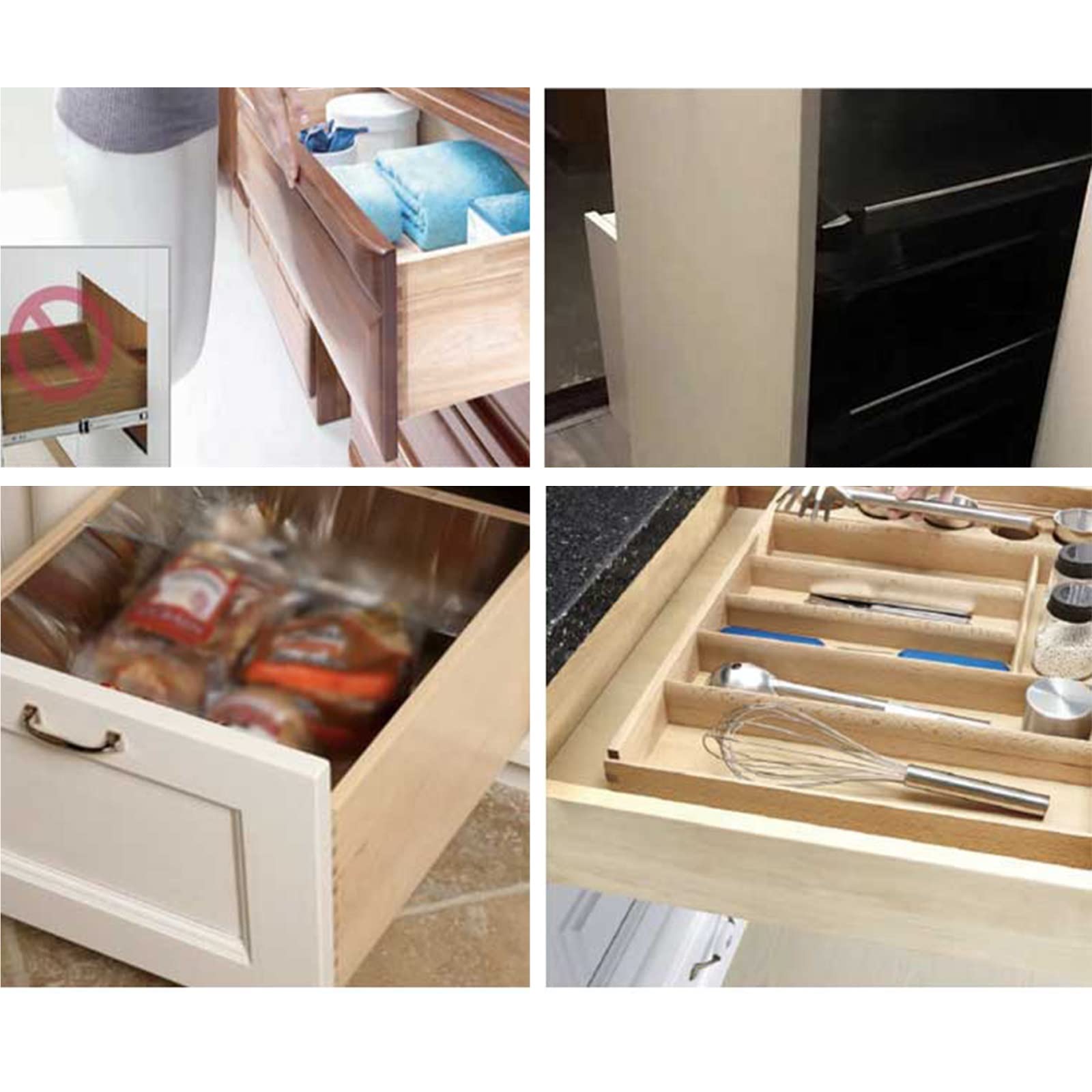 Feng Shui， Ukryta szyna ślizgowa, szyna ślizgowa montowana od dołu, ocynkowana, nośność 20 kg, zamykana na poduszkę, szafka na buty, biurko komputerowe, biurko, prowadnice do szuflad do użytku