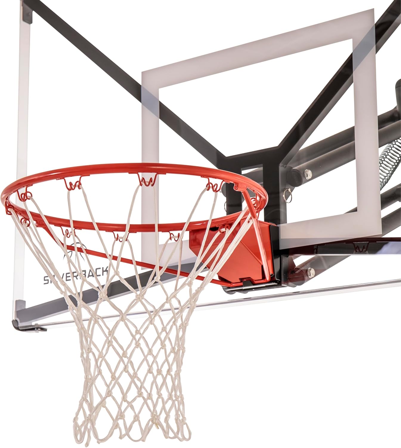 Silverback Standard Breakaway Rim with Nylon Net Compatible with Silverback and Goaliath Portable Basketball Hoops