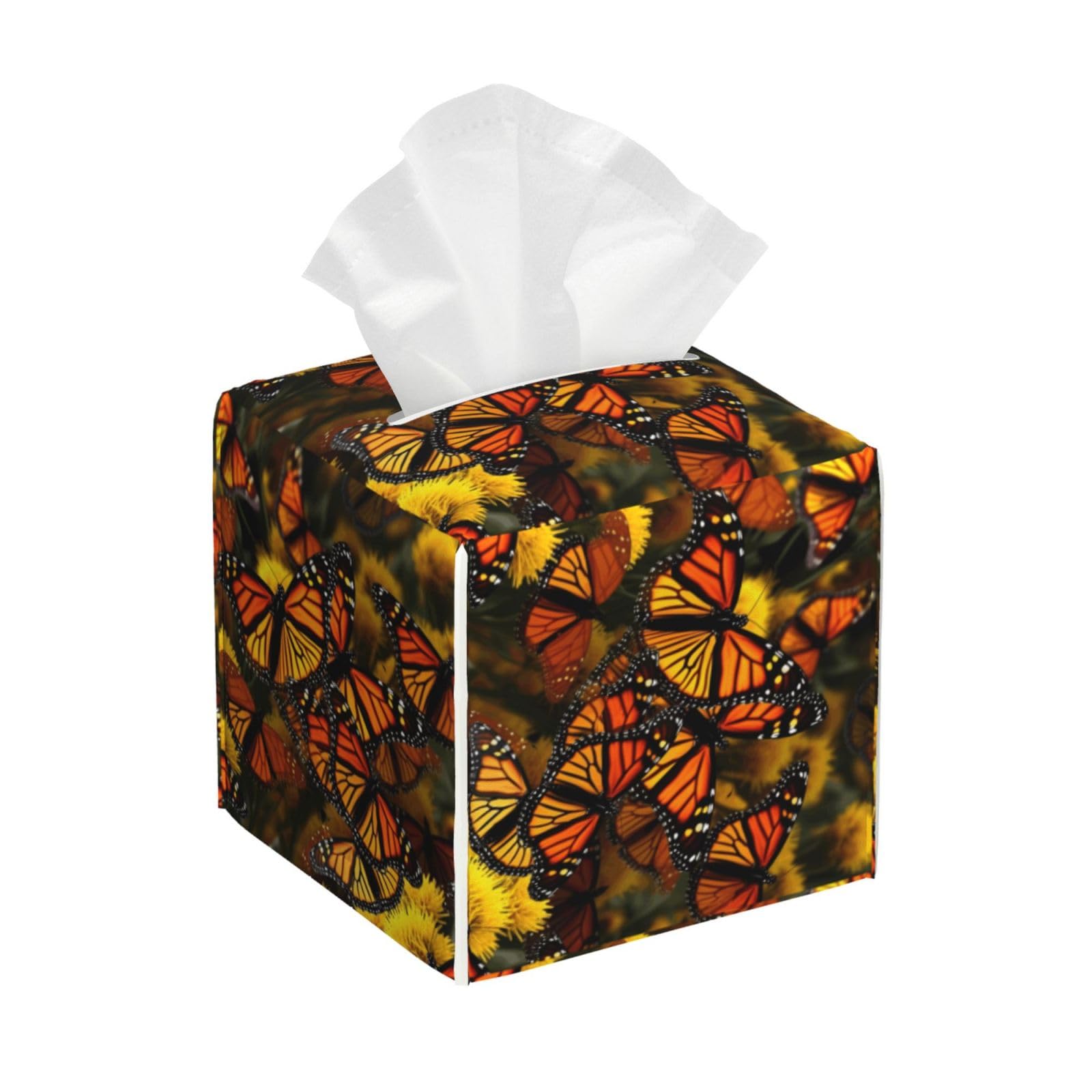 Monarch Butterflies Tissue Box Cover Square Cube Boxes