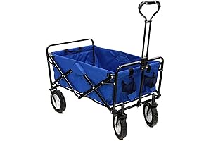 Mac Sports Heavy Duty Steel Frame Folding Utility Cart with Wheels for Outdoors