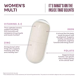 Habit Womens Multi Supplement (60 Capsules) - New Look, Supports General Health & Wellness, 23 Essential Vitamins and Minerals, Fruit extracts, Folate, Iron, B12, Biotin, Non-GMO (1 Pack)
