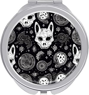 Espejo de maquillaje portátil con diseño de c...