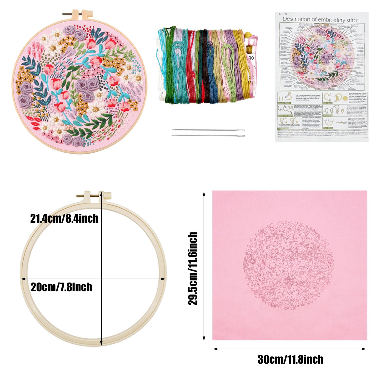Kit broderie - Les 4 saisons au point de croix
