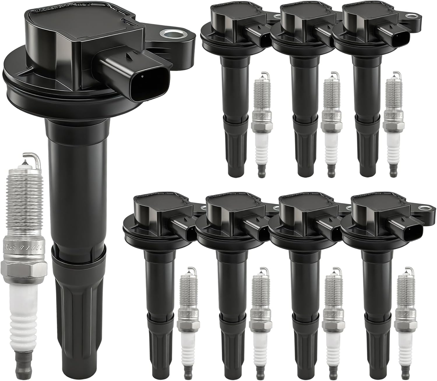 Ignition Coil Pack DG542 UF622 BR3Z12029A With Iridium Spark Plug Set of 8 Compatible With Ford F-150 Mustang 2011-2016 Lobo 2011-2012 Lincoln Mark LT 2011-2014 5.0L V8