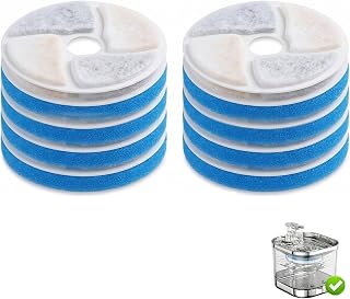 8 pcs Cat Water Fountain Filter,for Cat Water Fountain,Carbon Filter Drink | Wf190 Cat Water Fountain Filters - Reusable Fountain Carbon Filter Drink Fountain Filter,Pet Fountain Filter Replacement