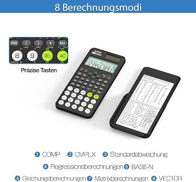 Scientific Calculator for Students 991 MS Science Calculator for Middle and High School Supplies Calculator with Cover (Black)