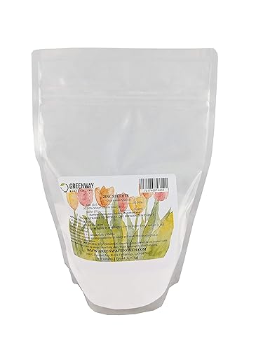 Polvo de sulfato de zinc 35,5% monohidrato más 16,5% de azufre Greenway Biotech Marca (1 libra)