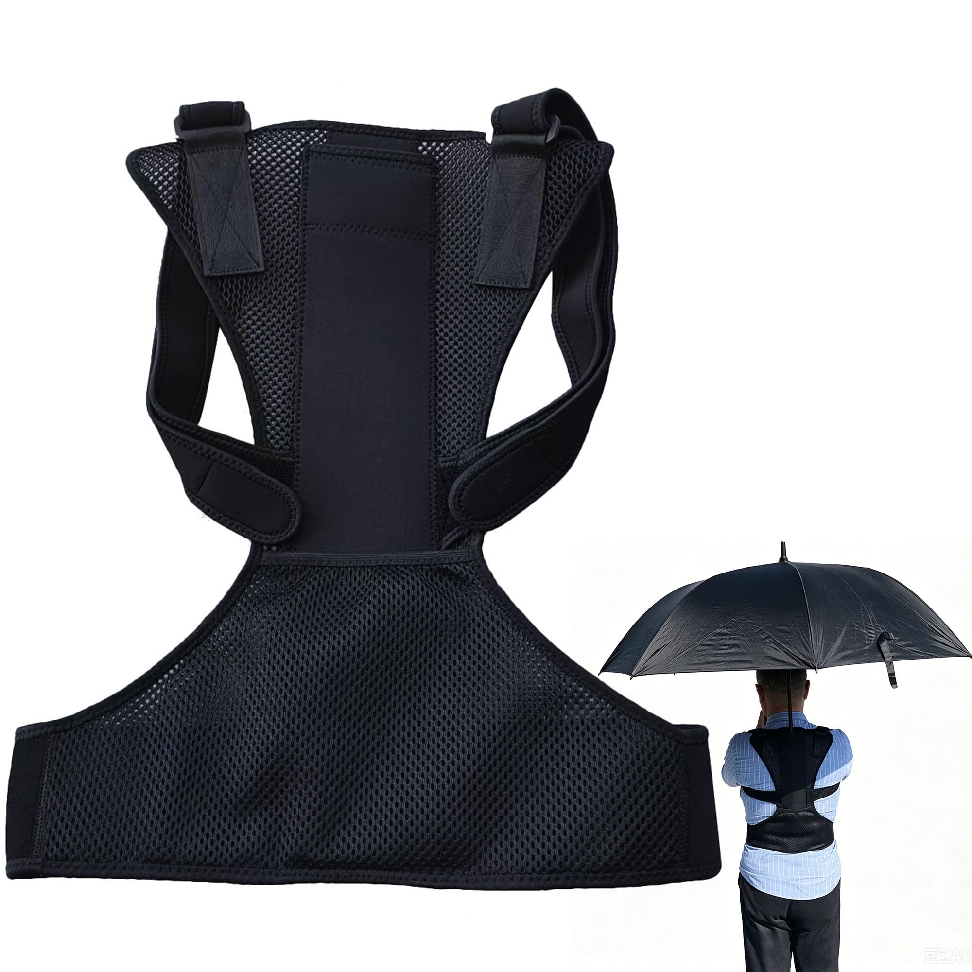 Hayaww Umbrella Holder Strap Hands Free Umbrella Holder Portable Hands Free Rain Umbrella Holder Fits Most Folding Umbrellas (B)