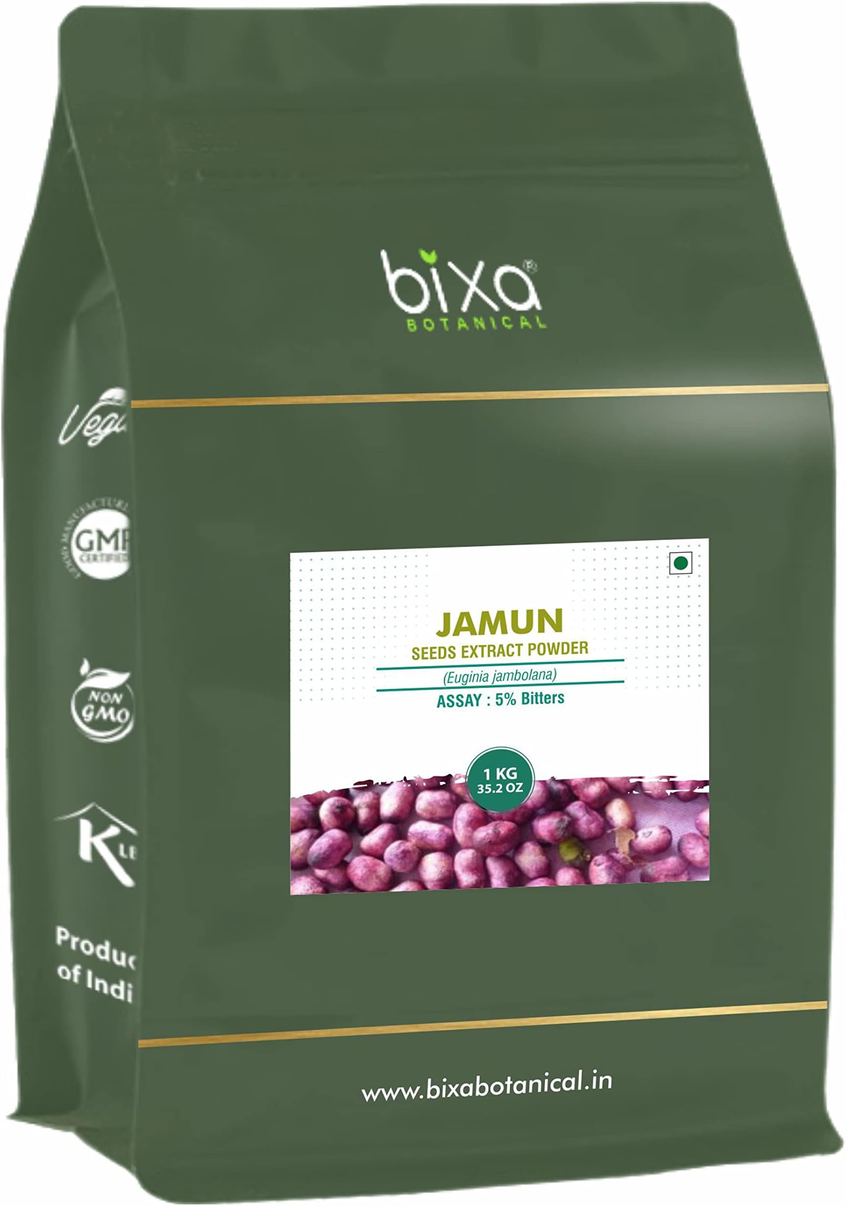 bixa BOTANICAL Jamun (Eugenia Jambolana) Dry Extract - 5% Bitters by Gravimetry