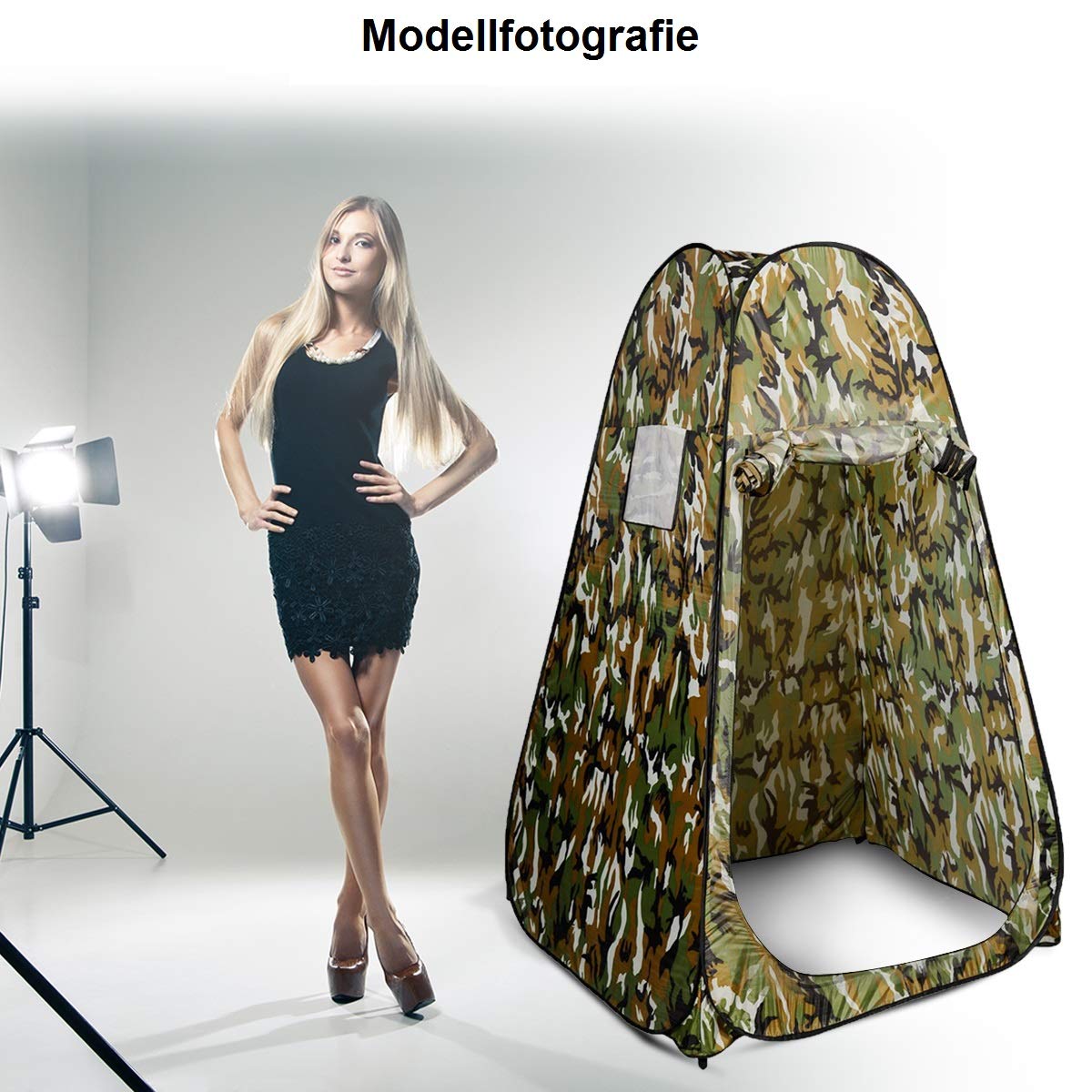 COSTWAY Namiot prysznicowy, przebieralnia, namiot toaletowy, namiot pomocniczy, namiot magazynowy, namiot kempingowy, namiot trekkingowy, namiot pop-up, 120 x 120 x 190 cm