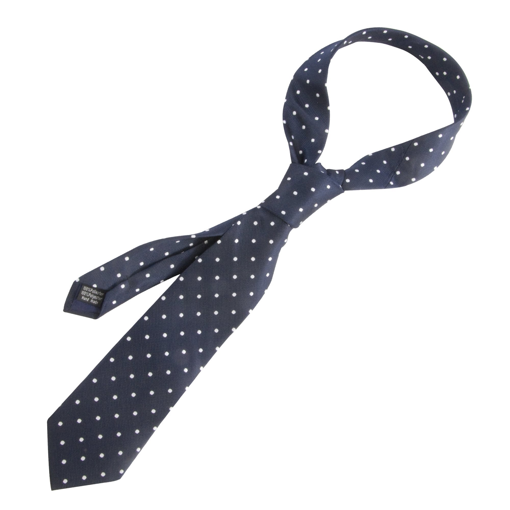 Equetech Junior Polka Dot Show Tie - Navy/White