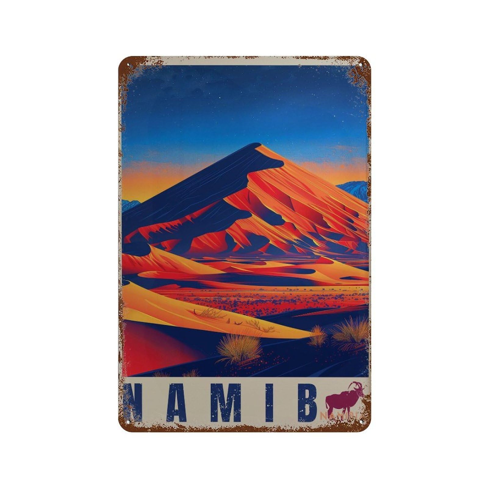 xiaoxiaoshen Namib Desert Travel Namibia Dune (2) Wall Decor Art Metal Tin Poster Modern Home Decor Art Home Bar Shop Decorations Vintage Sign 30x20cm