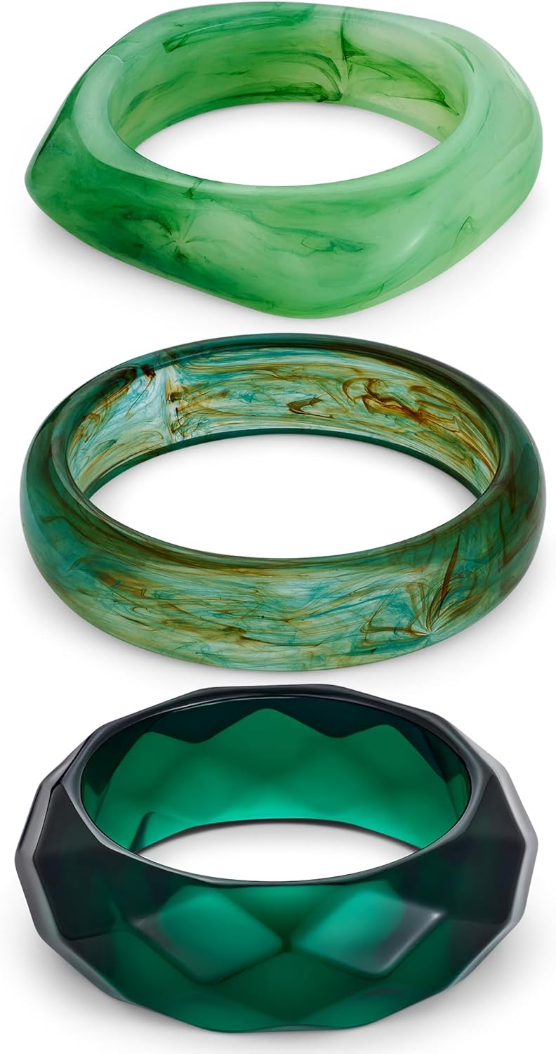Acrylic Resin Bangles Bracelets for Women Wide Irregular Geometric Wristband Statement Bracelet Punk Chunky Acrylic Resin Bangle