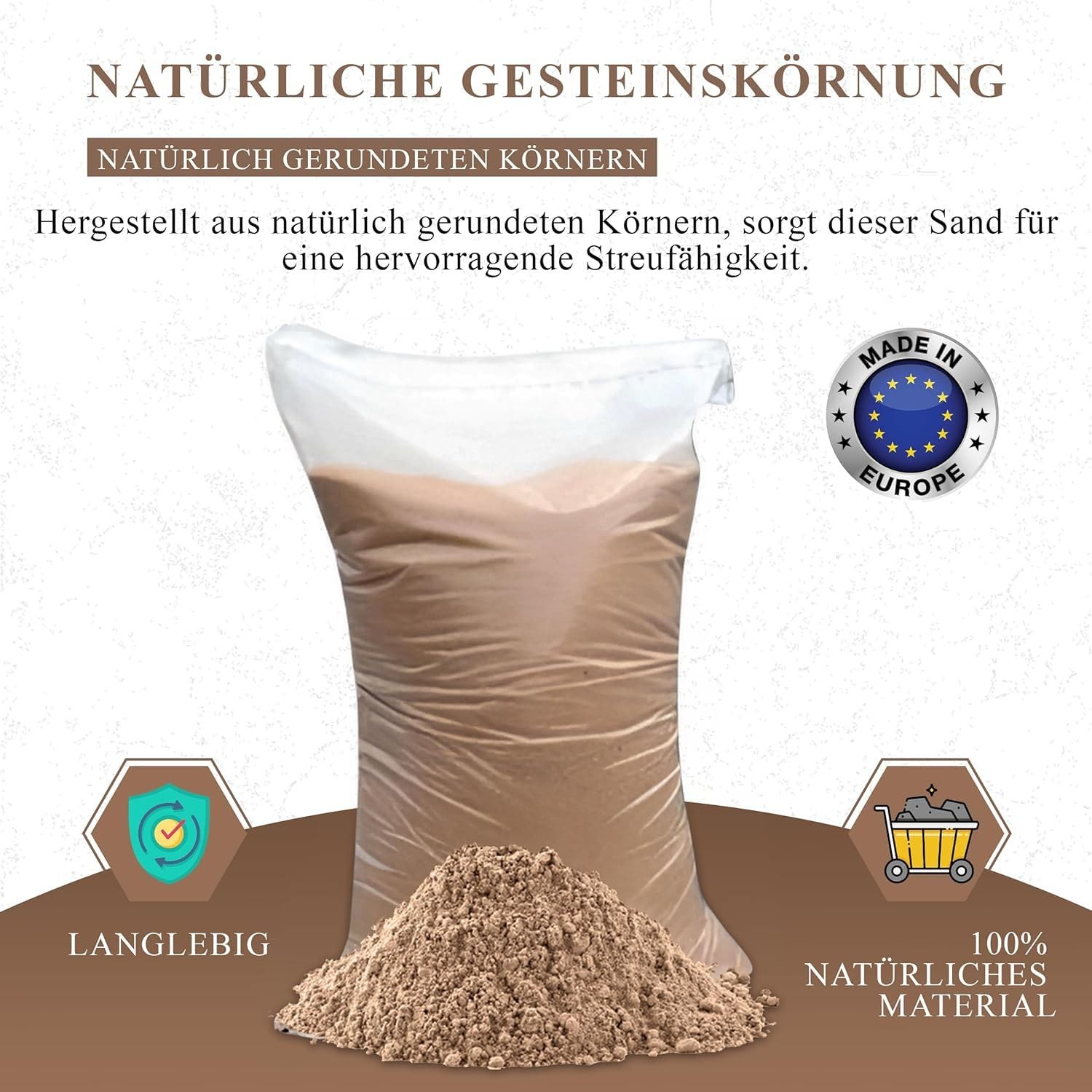 Spielsand 25x3 kg | Quarz Sand für Sandkasten | Dekosand | Sand für Sandkasten | Keimfreier | Gewaschener Feiner Quarzsand - für Sicheres Spielen