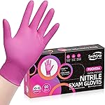 SwiftGrip Pink Gloves Powder-Free Nitrile Gloves, 50ct Box - 3-Mil, Gloves Disposable Latex Free, for Kitchen, Cleaning, Estheticians, Hair Stylist - Pink/Fuchsia(X-Small)