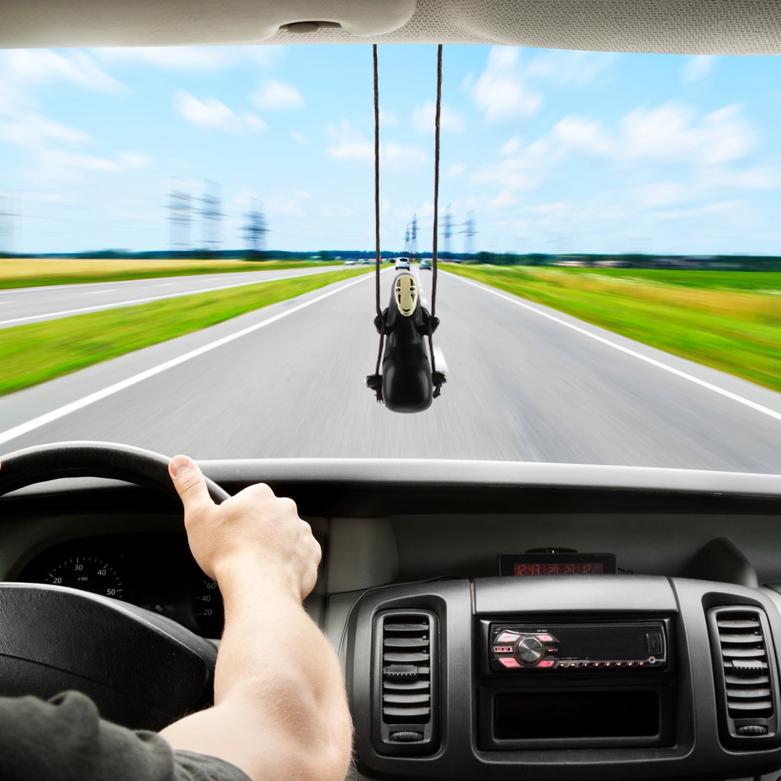 Ciondolo ZoneYan per Specchietto Retrovisore Senza Volto, Accessori da Appendere, Ornamenti Interni, Decorazione Creativa per Auto