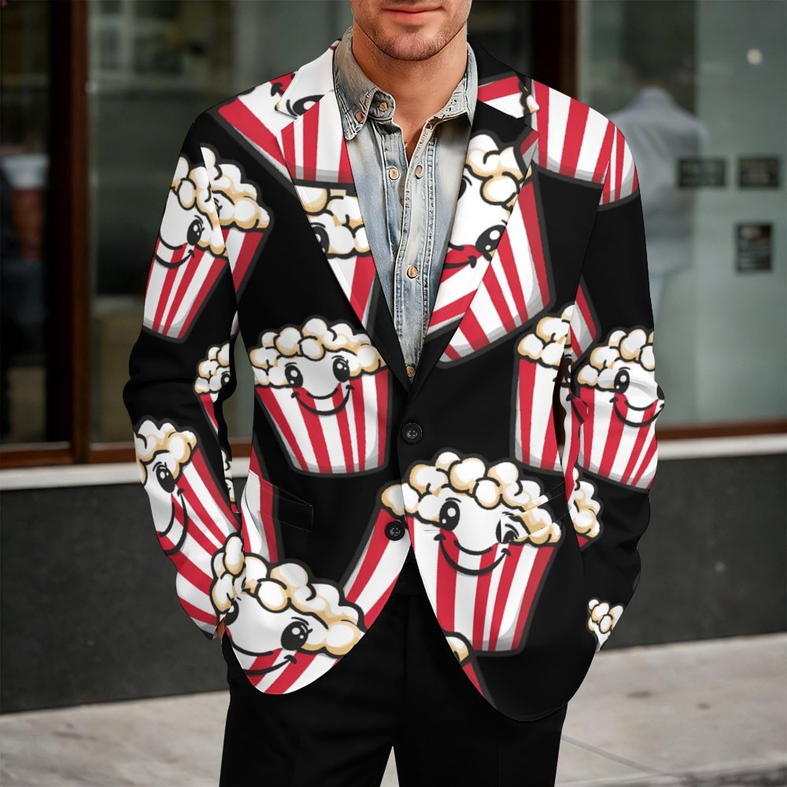 Lindos blazers casuales para hombre, con dos botones, elegante, para negocios
