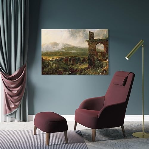 Miniatura 4 de Thomas Cole A View near Tivoli (Morning) Canvas Wall Art Prints Poster Gifts Photo Picture Painting Posters Room Decor Home Decorative