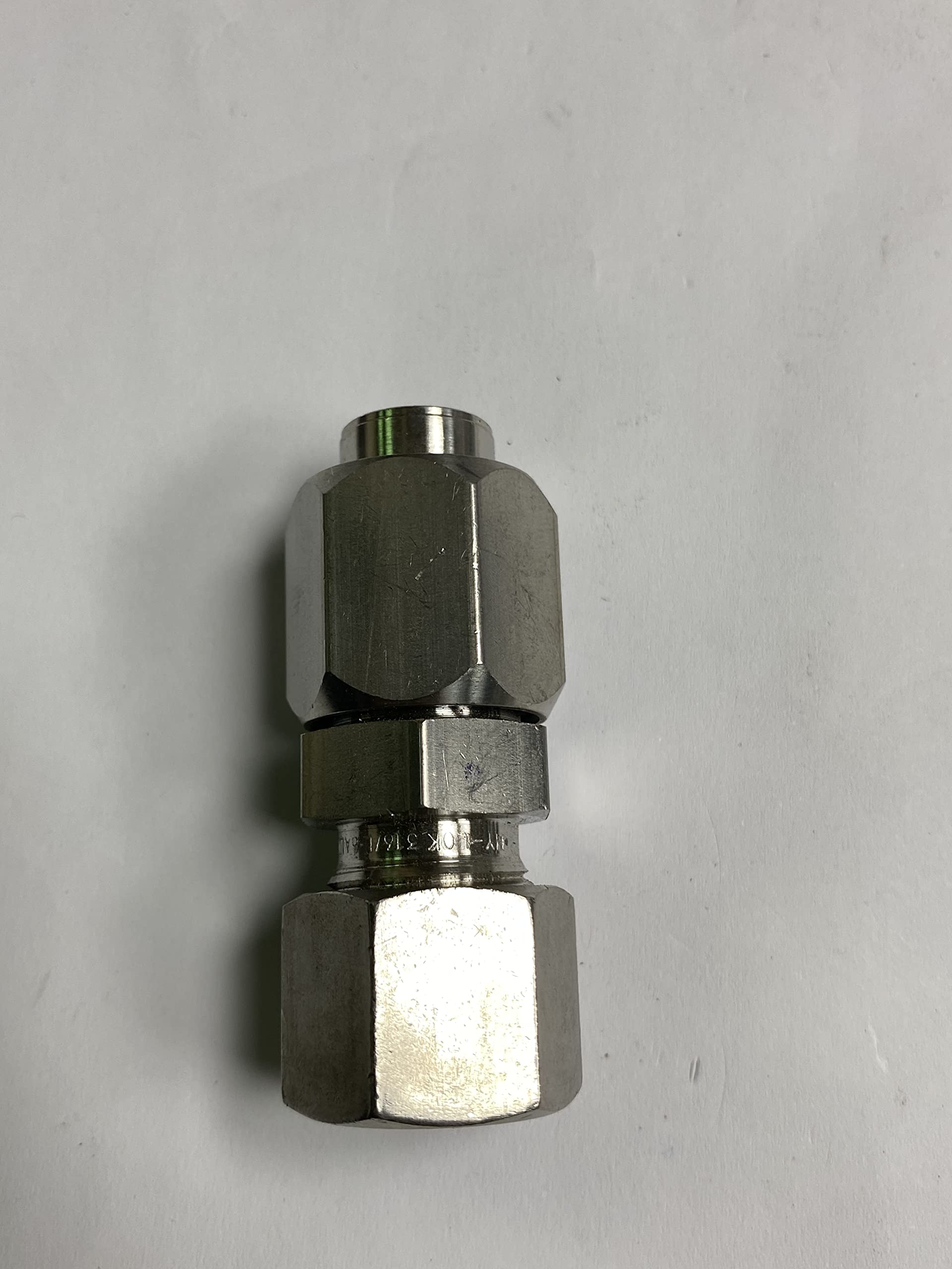 DUR-12S-10S-SS316, DIN2353 TUBO A TUBO REDUCIR UNIÓN