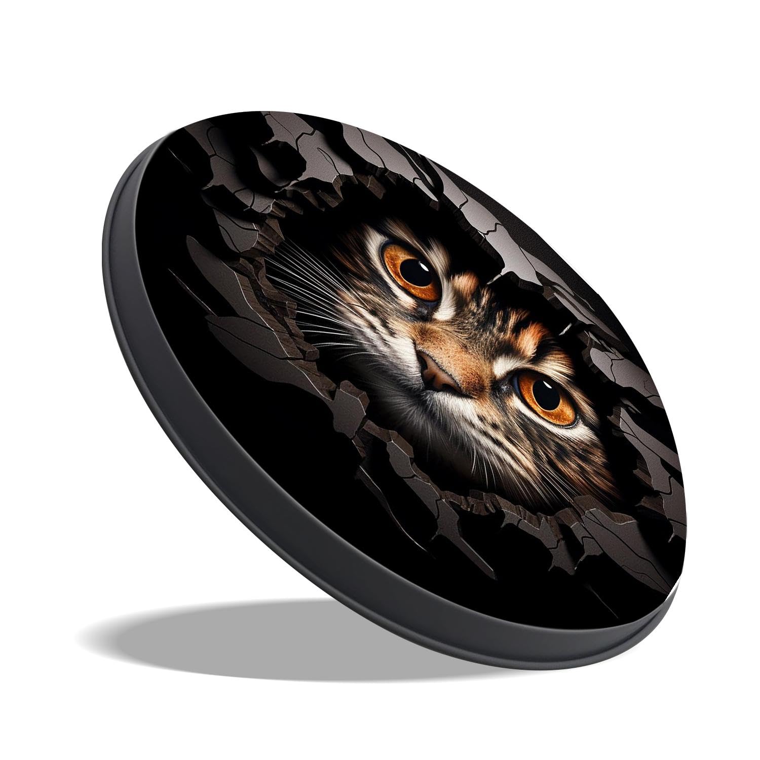 Set Of 4 Cute Kitten Stove Burner Covers - 8 Inch & 10 Inch Round Protectors For Electric Stoves, Black - View #6