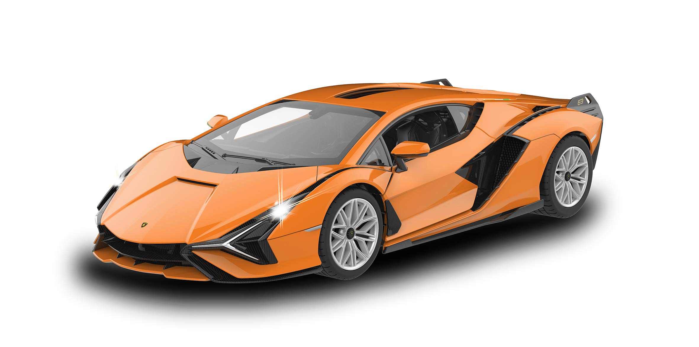 JAMARA 403127 - Lamborghini Sián FKP 37 2,4 GHz 1:14 deur handmatig - RC auto, officieel gelicentieerd, tot 1 uur rijtijd, ca. 11 km/u, perfect nagemaakte details, gedetailleerde interieur, oranje