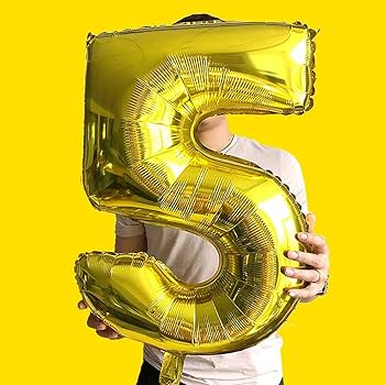 Amazon | 大きい 数字5 バルーン バースデー パーティー 誕生日