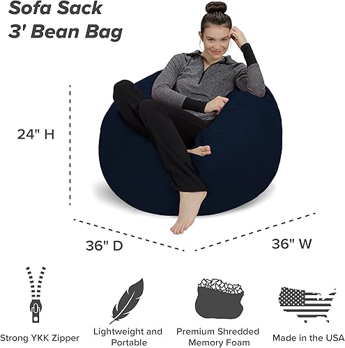 Miniatura 7 de Saco de sofá  Puff de felpa ultra suave con espuma viscoelástica y funda de micro-gamuza mueble rellenos de espuma y accesorios rellenos de espuma