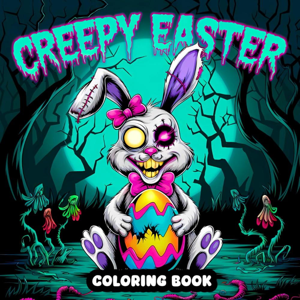Creepy Easter Coloring Book: Cozy Coloring Pages for Adults Featuring Cute Ghosts, Spooky Bunnies, Easter Eggs, Chicks, and More (Spooky & Creepy Easter Coloring Collection)