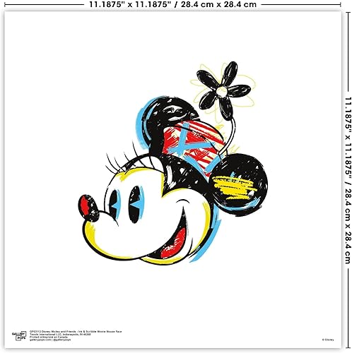 Miniatura 4 de Trends International Gallery Pops Disney Mickey and Friends - Paquete de arte de pared de Minnie Mouse Scribble (paquete de 3)